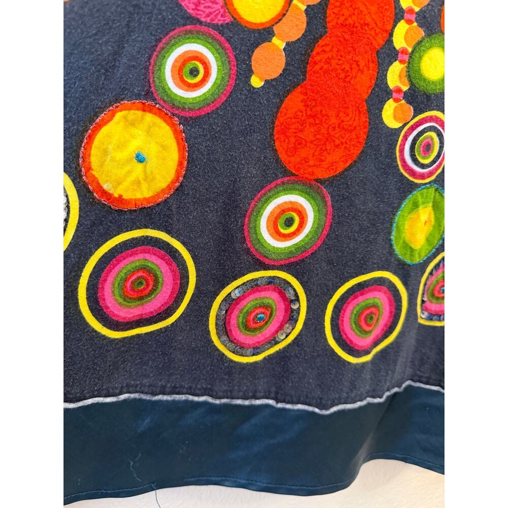 Desigual Y2K Boho Multicolor Geometric Printed Sleeveless A-Line Mini Dress XS - Picture 11 of 16